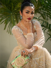 NADIA SHAHRIL MENON Wearing Ultramarine Royale Clutch Bag