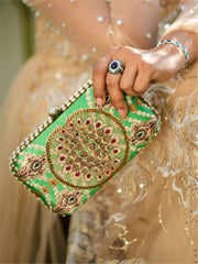 NADIA SHAHRIL MENON Wearing Ultramarine Royale Clutch Bag