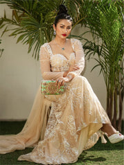 NADIA SHAHRIL MENON Wearing Ultramarine Royale Clutch Bag