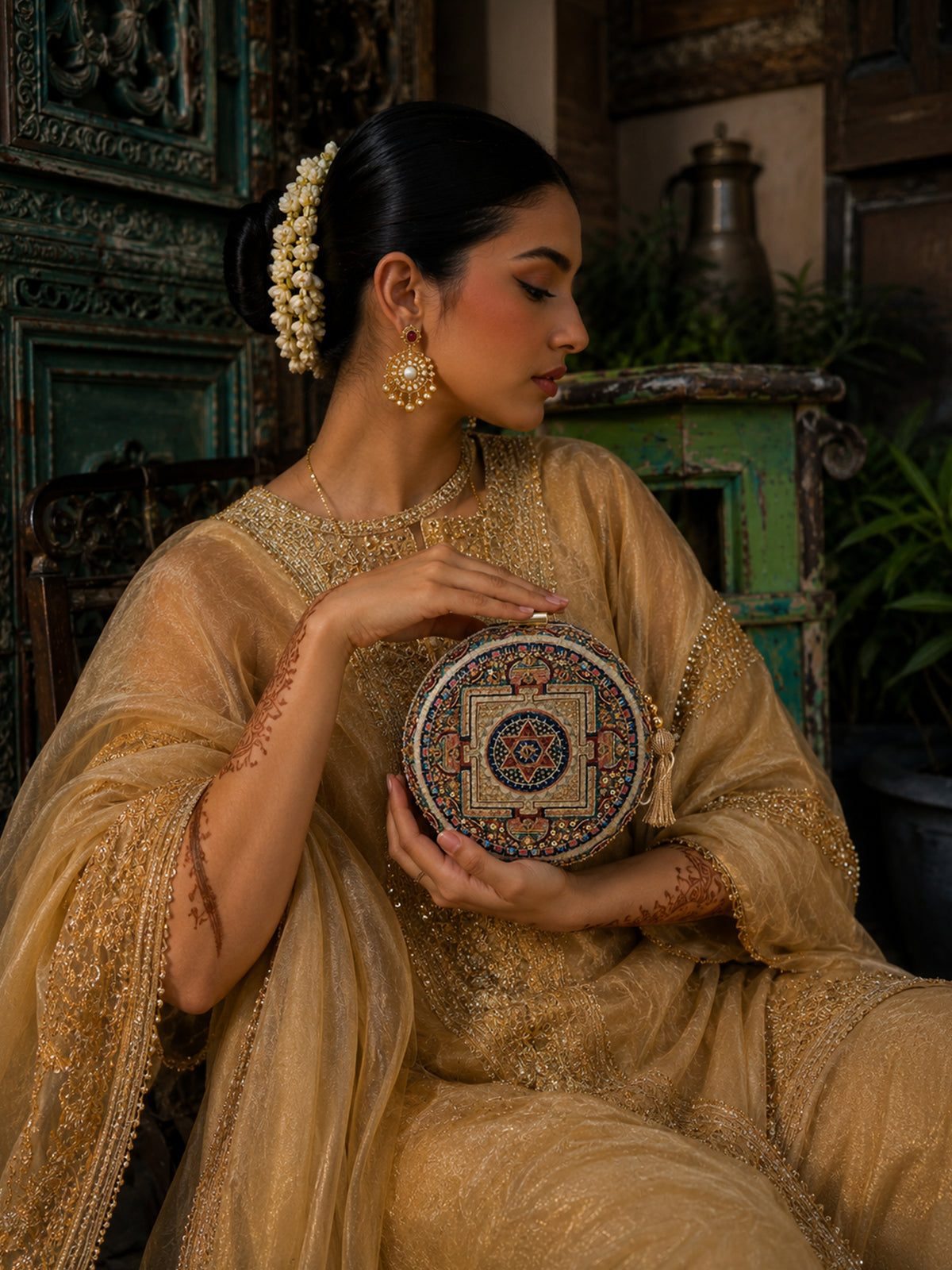 Mandala Sitara Embroidered Clutch