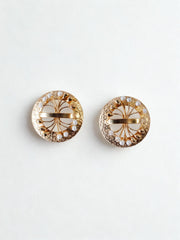 Temple Bloom Pearl Studs