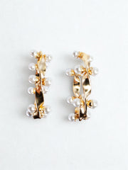 Twisted Tide Pearl Hoops