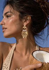 Gilded Leaf Cascade Earrings