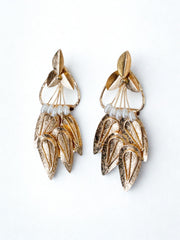 Gilded Leaf Cascade Earrings