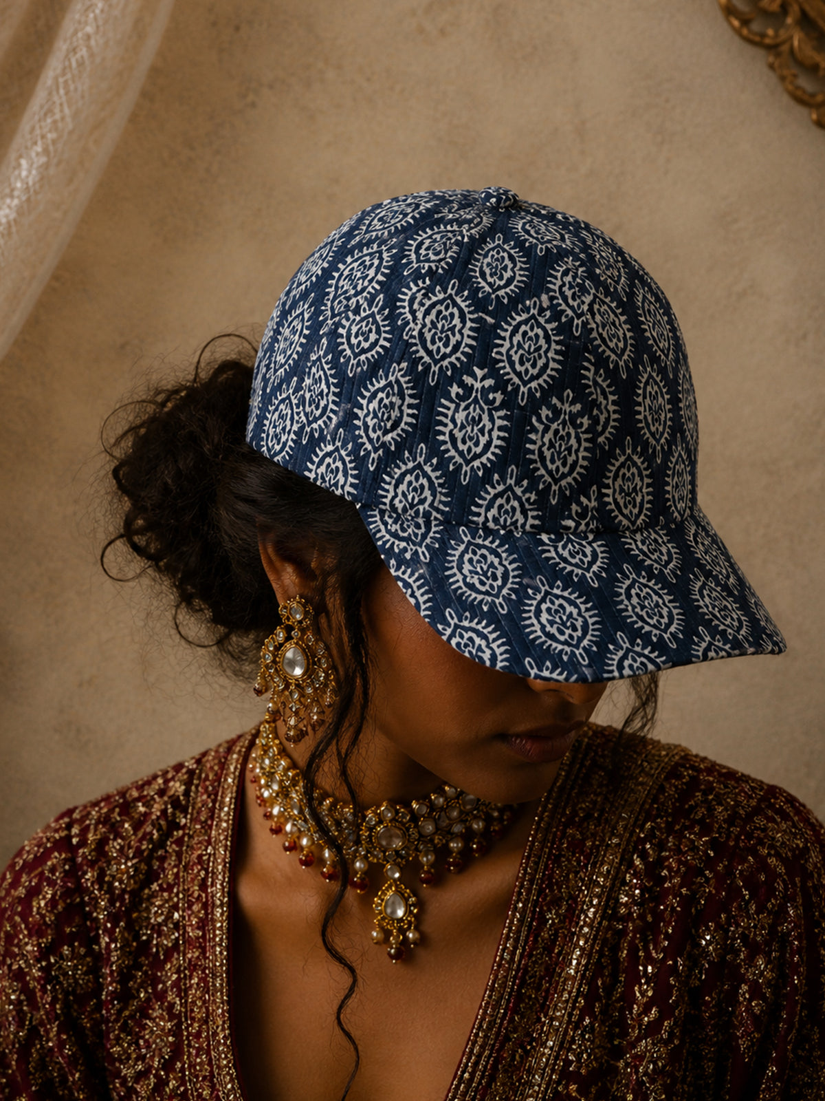 Indigo Relic Cotton Cap