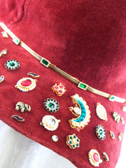 Imperial Crimson Velvet Cap