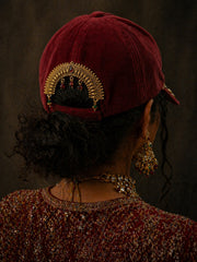 Imperial Crimson Velvet Cap
