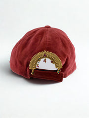 Imperial Crimson Velvet Cap