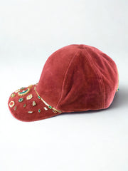 Imperial Crimson Velvet Cap