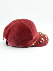 Imperial Crimson Velvet Cap