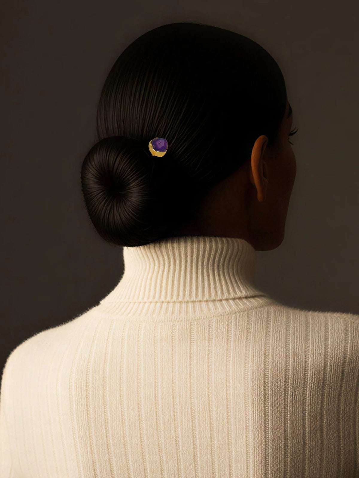 Amethyst Shooting Star Hair Pin