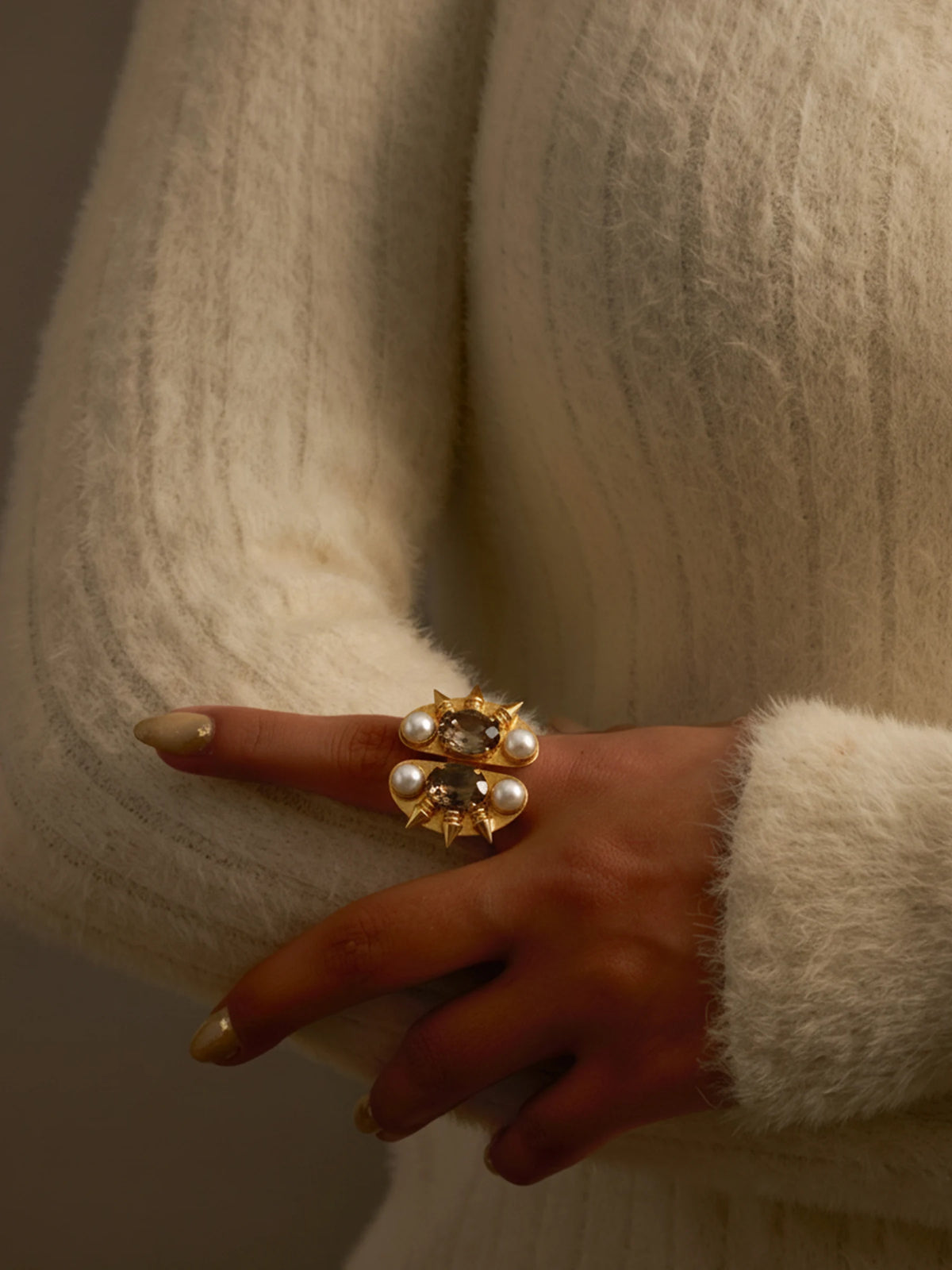 Stardust Double Knuckle  Ring