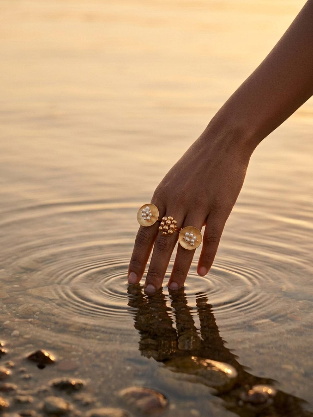 Surya Moti Stack Rings