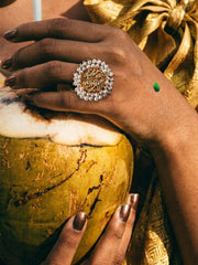 Rajamalli Medallion Ring