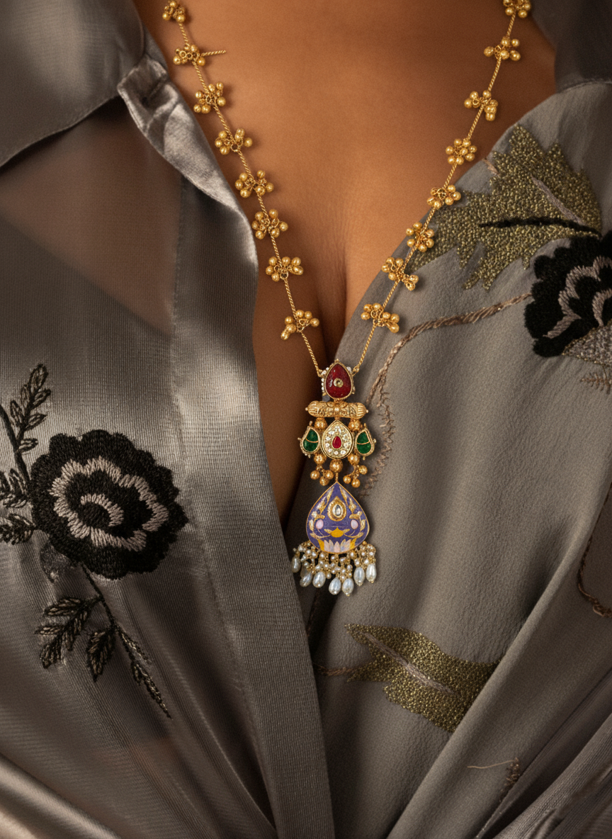 Rangrez Kundan Haar Necklace