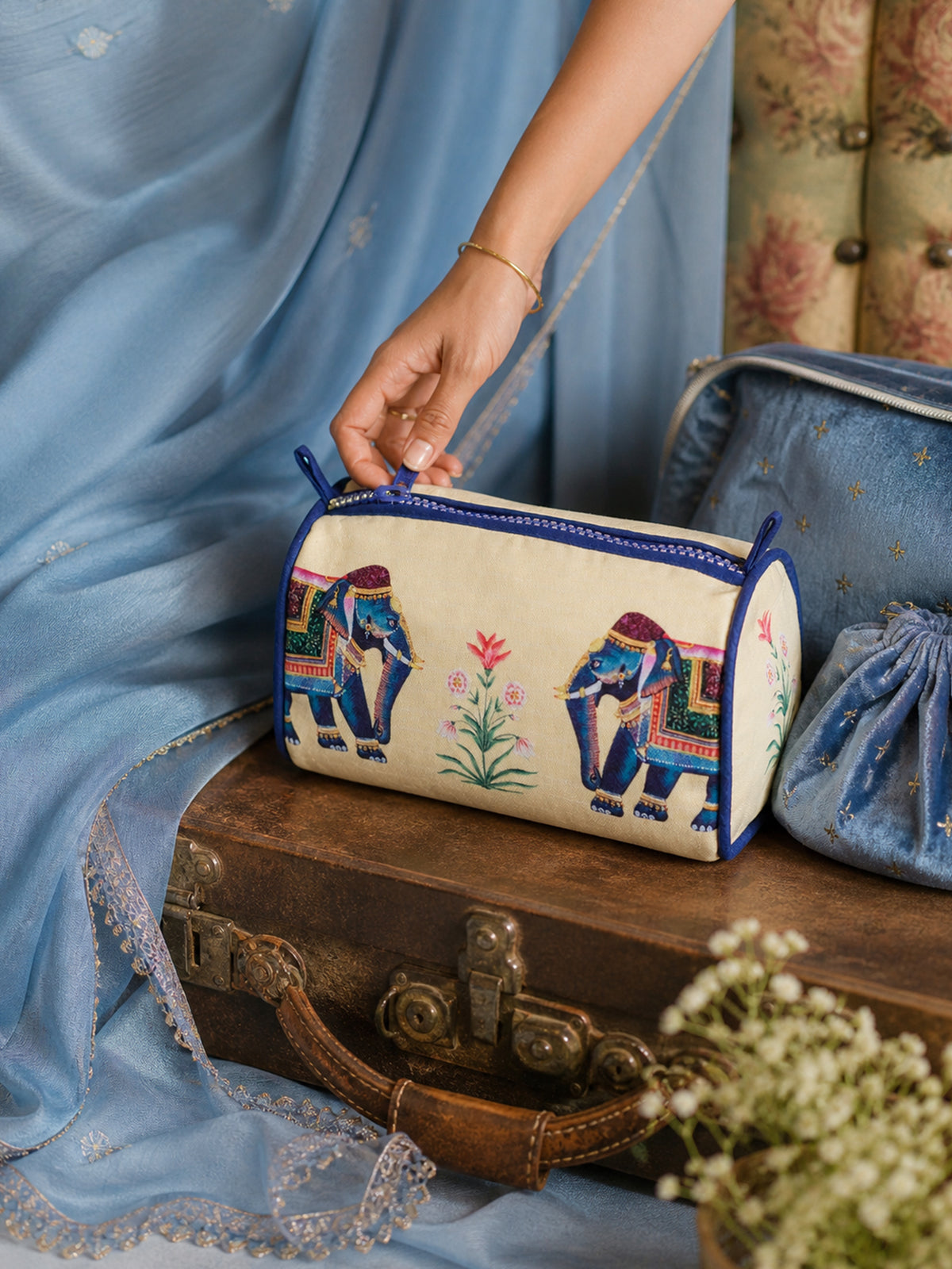 Painted Elephant Tale Toiletry Pouch