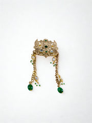 Emerald Cascade Crest Brooch