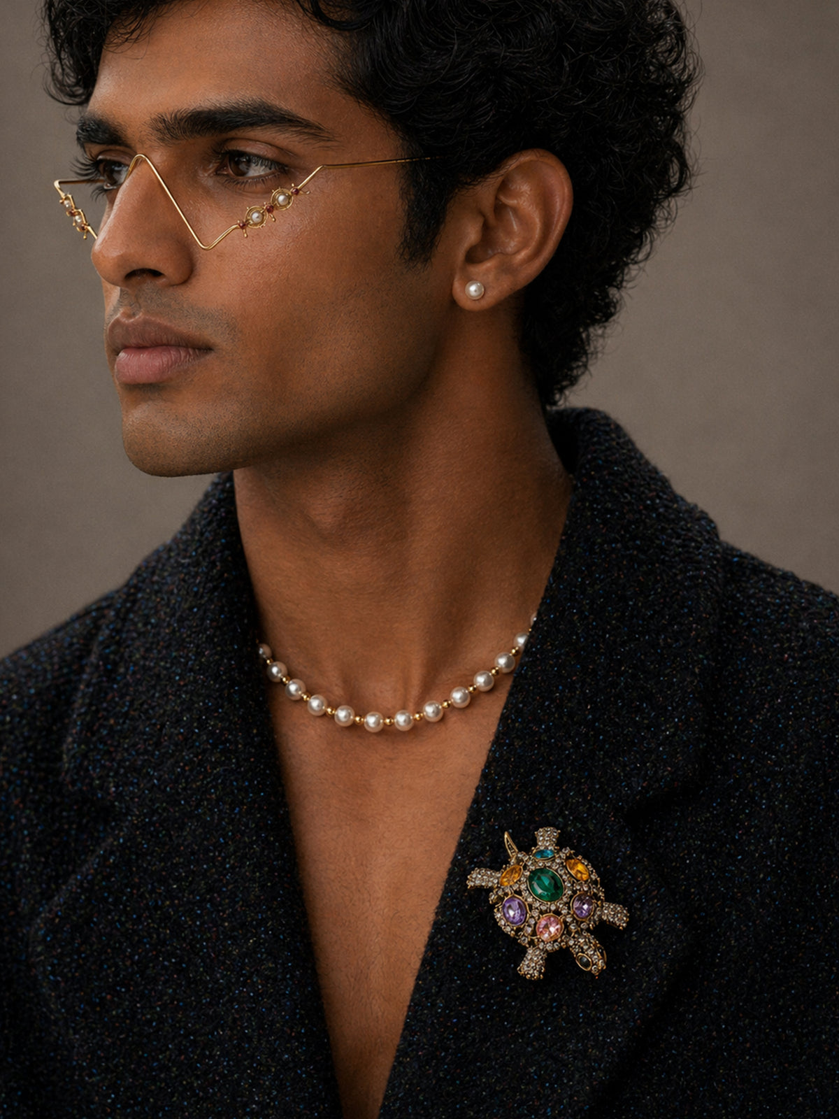 Prismatic Turtle Brooch