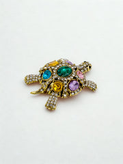 Prismatic Turtle Brooch