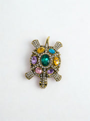 Prismatic Turtle Brooch