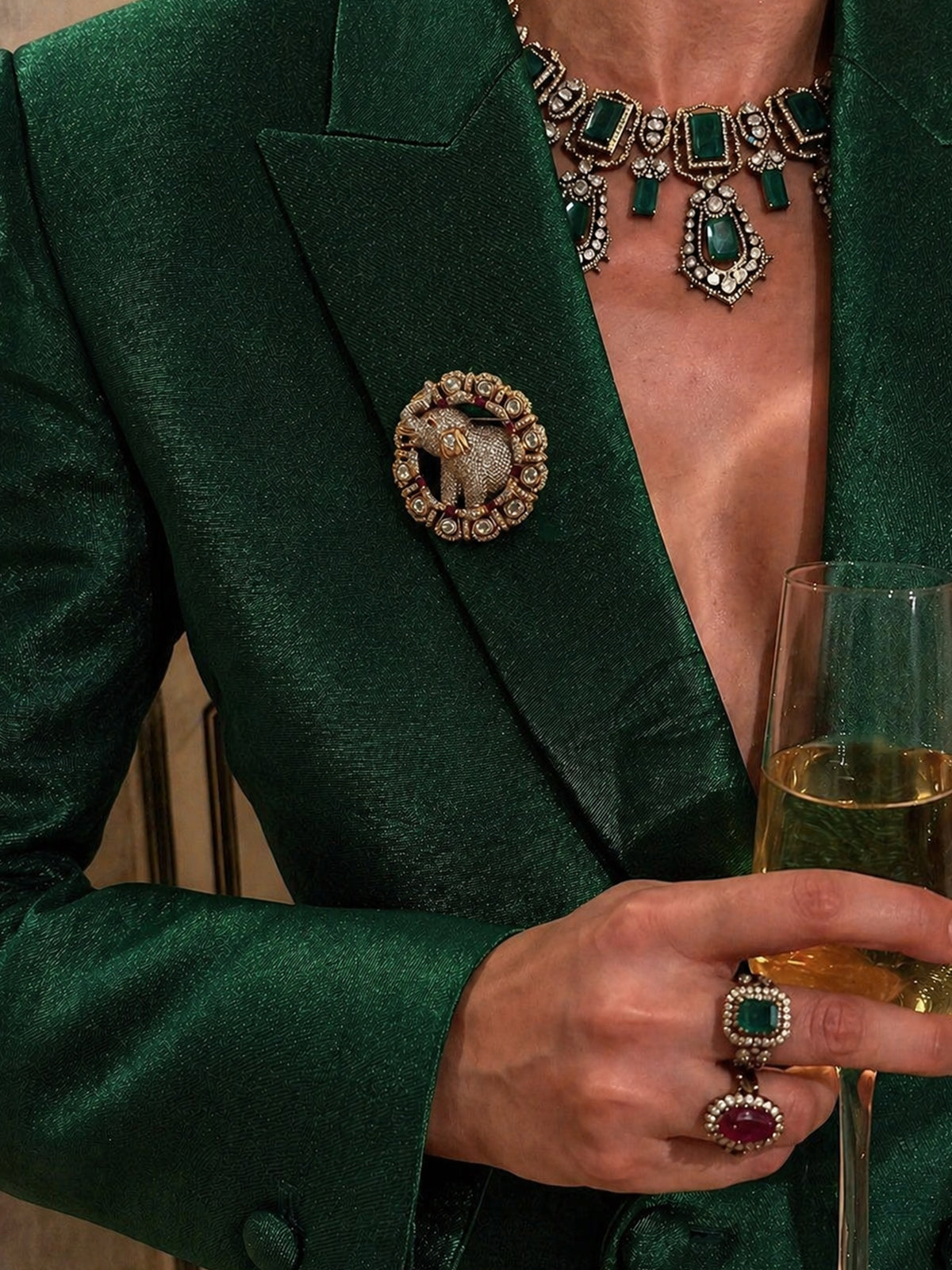 Gaj Utsav Brooch
