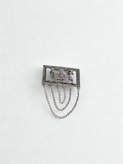 Vintage Tableau Chain Brooch (Silver)