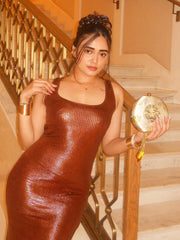 Pooja Jain Wearing Roar Clutch Grey Satin Minaudière
