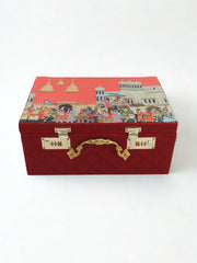 Royal Baraat Vanity Trunk Box - Maroon