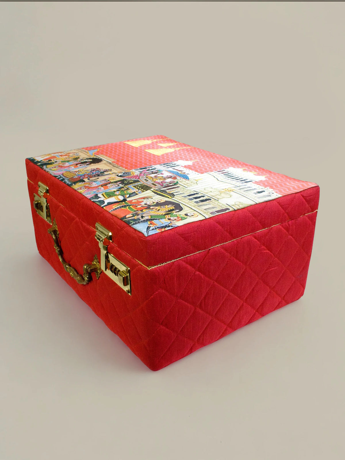 Royal Baraat Vanity Trunk Box - Red