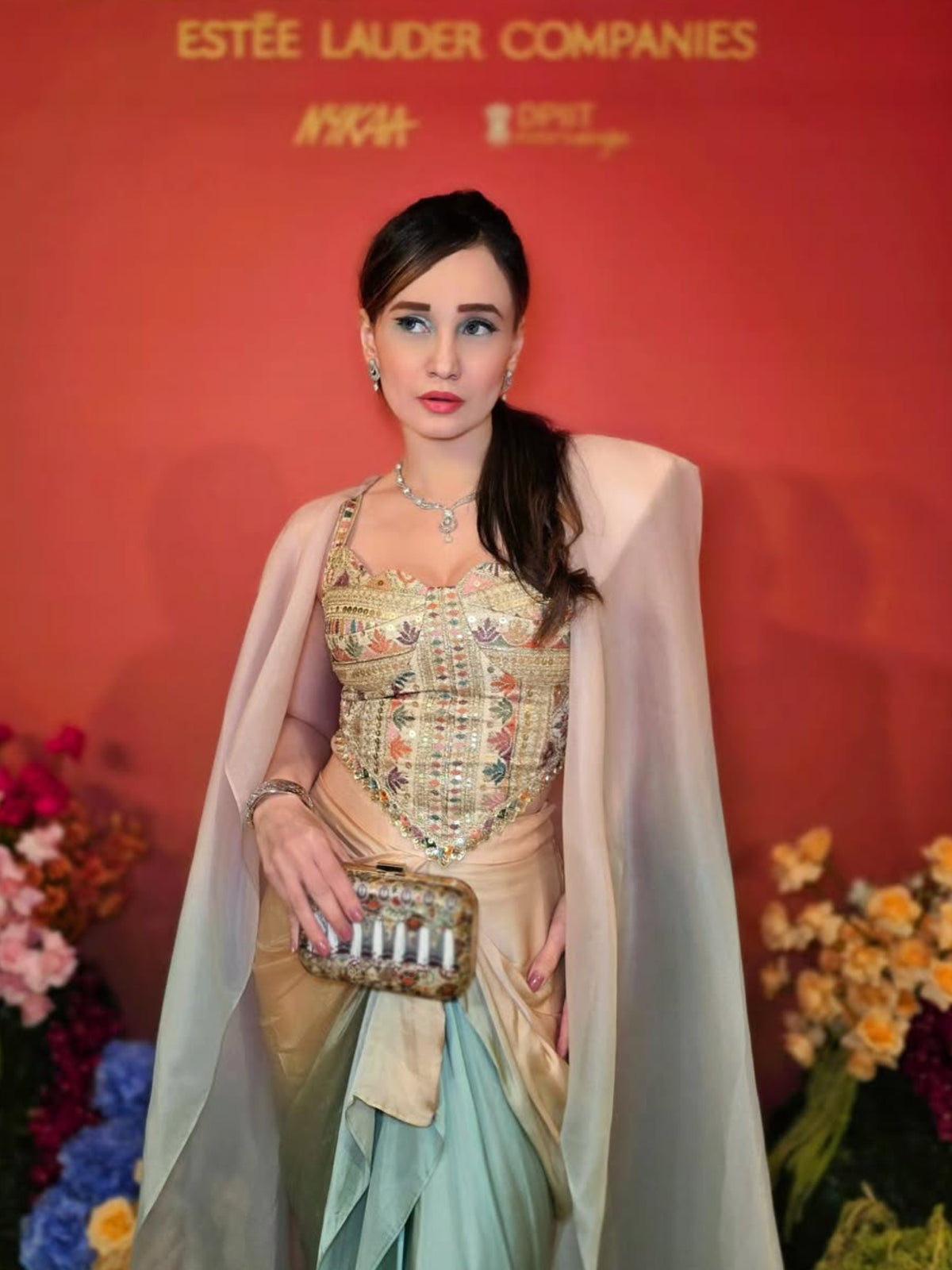 STEPHANIE TIMMINS Wearing Padma Clutch