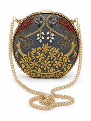 Shararti Paro Embroidered  Clutch