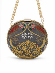 Shararti Paro Embroidered  Clutch