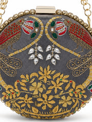 Shararti Paro Embroidered  Clutch