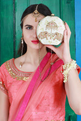 Shehzadi ka Hathi Beaded Embroidered Clutch