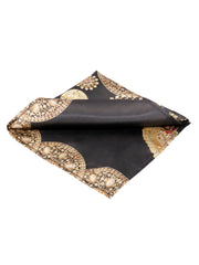 Imperial Medallion Noir Pocket Square
