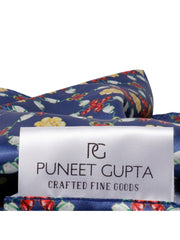 Indigo Jewel Lattice Pocket Square