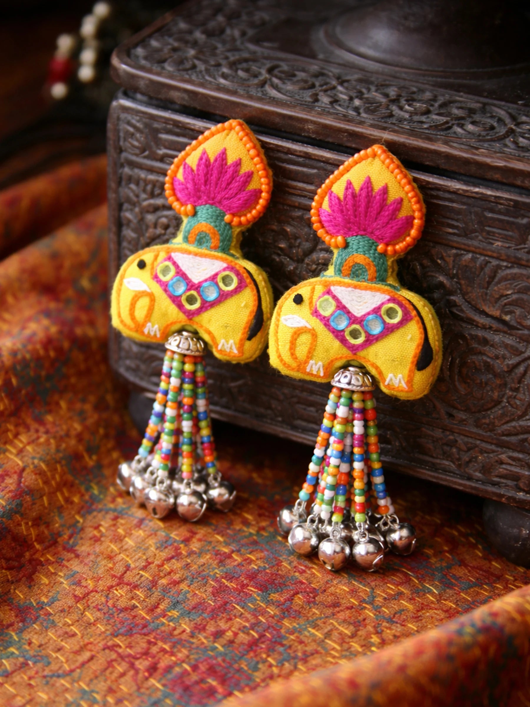 Ladoo Peela Gaj Earring